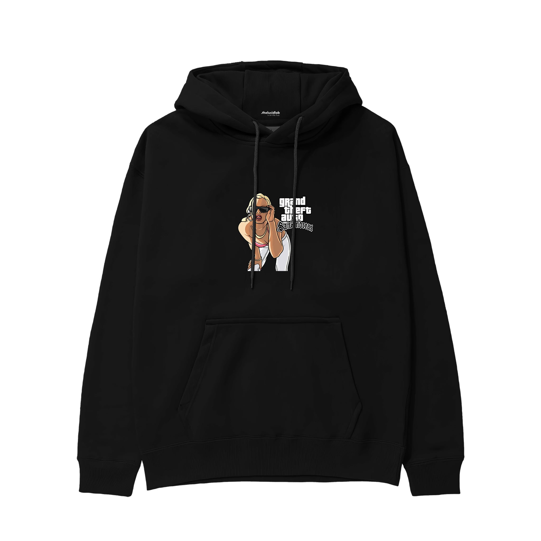 GTA San Andreas Hoodie — Siyah — Ön görünüm