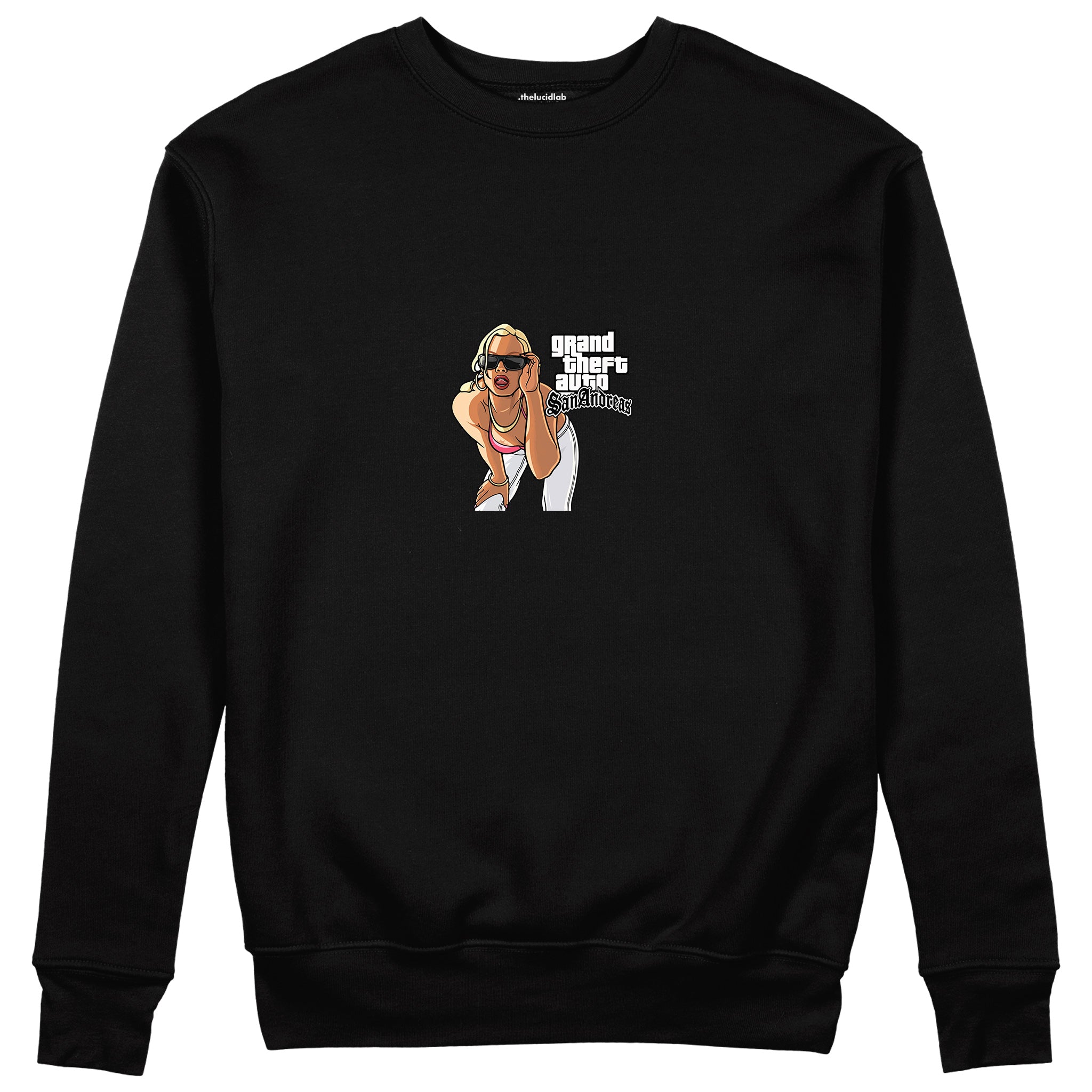 GTA San Andreas Sweatshirt — Siyah — Ön görünüm