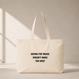 Hating Pop Music Club Tote Bag – ön görünüm