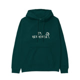 Her Horse Hoodie - Koyu Yeşil - ön görünüm