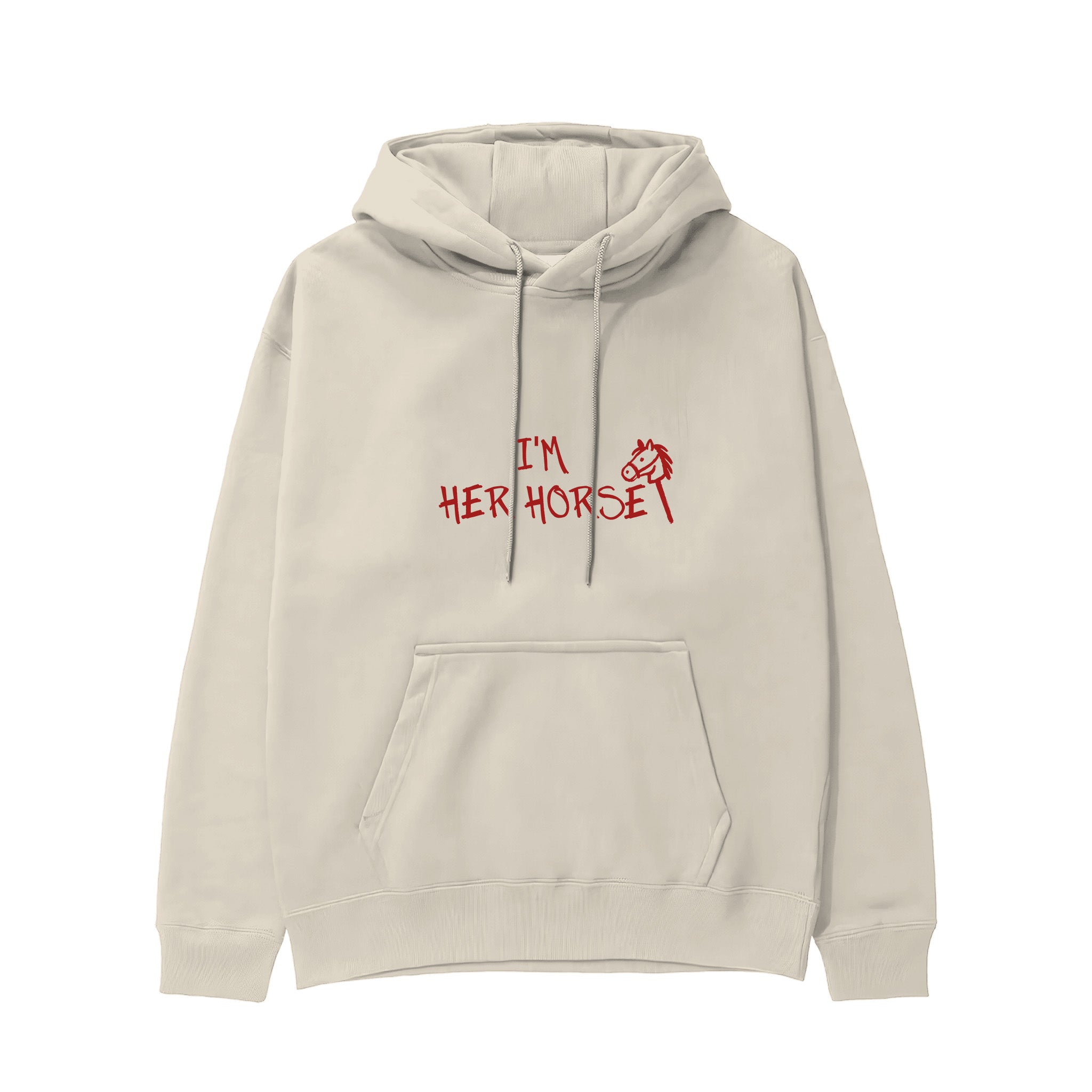 Her Horse Hoodie - Krem - ön görünüm