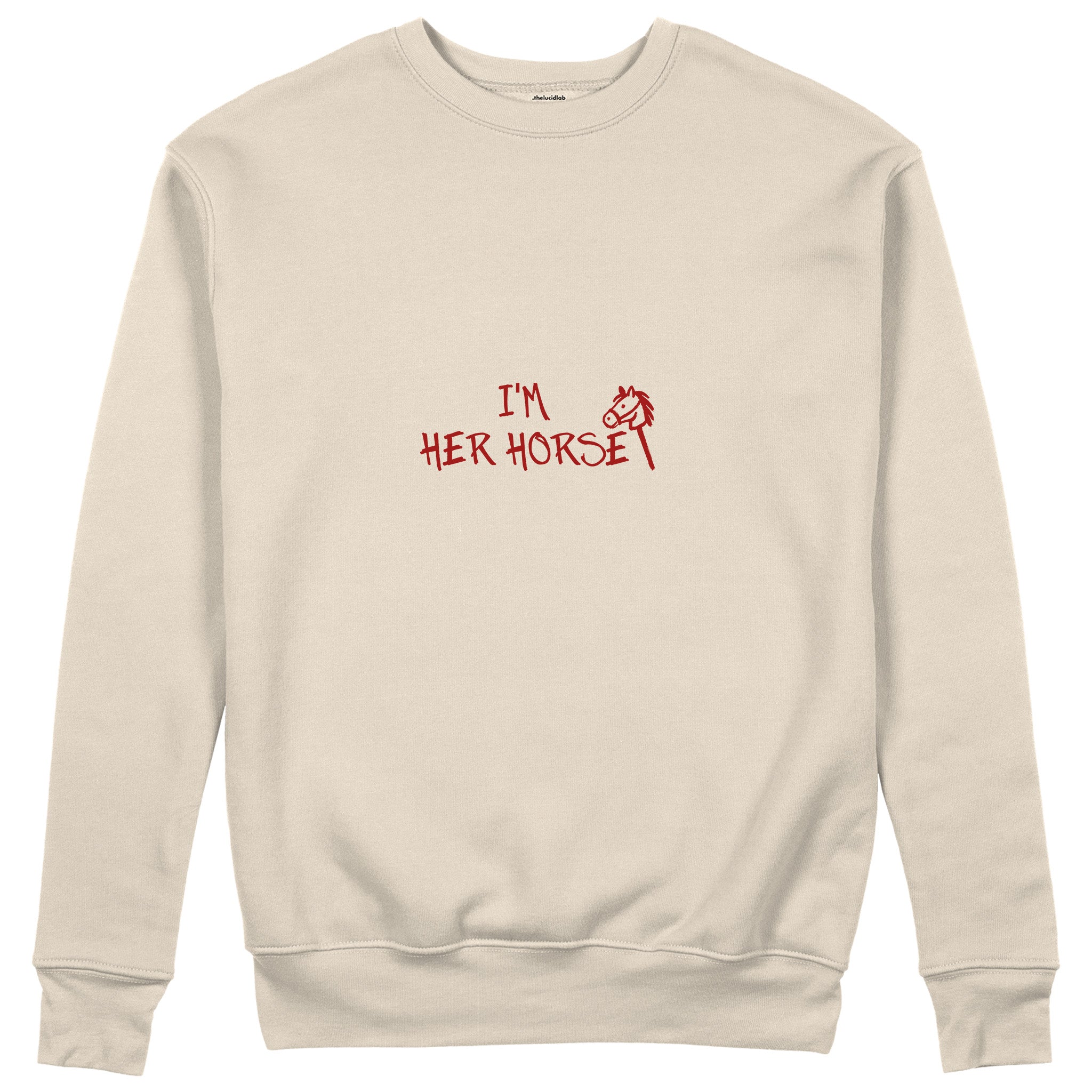 Her Horse Sweatshirt - Bej - ön görünüm