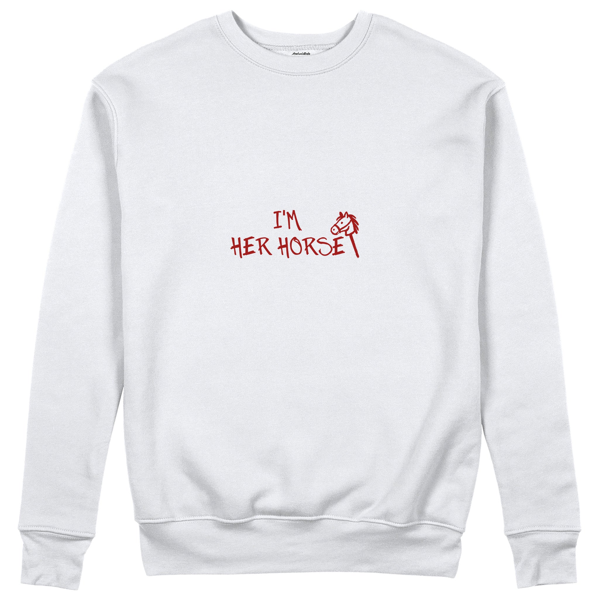 Her Horse Sweatshirt - Beyaz - ön görünüm