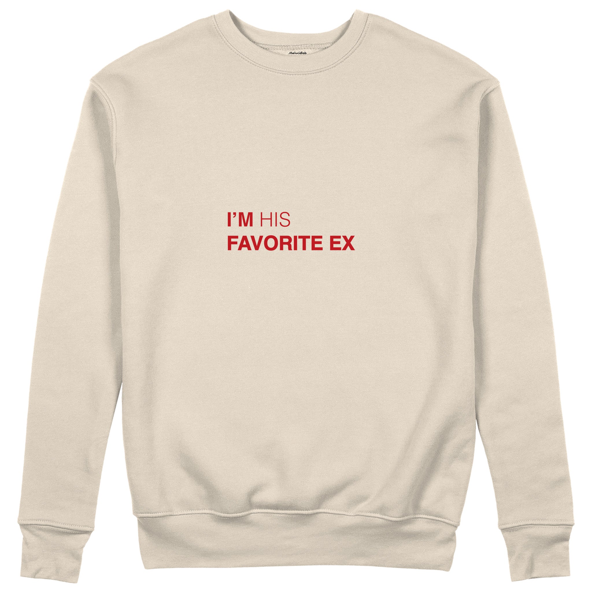 His Favorite Ex Sweatshirt - Bej - ön görünüm