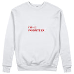 His Favorite Ex Sweatshirt - Beyaz - ön görünüm
