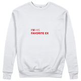 His Favorite Ex Sweatshirt - Beyaz - ön görünüm