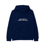Hot Girls Drink Tequila Hoodie - Lacivert - ön görünüm