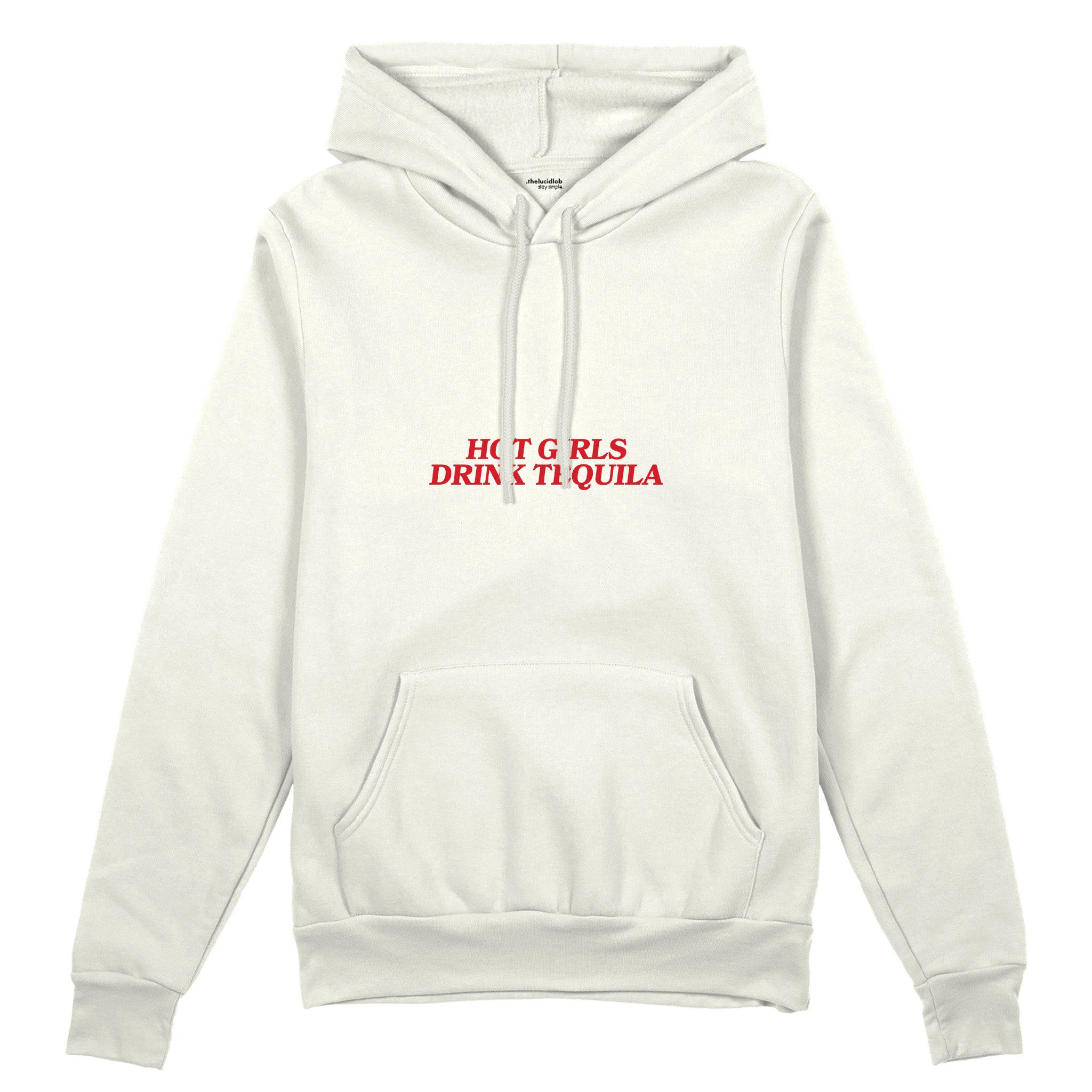 Hot Girls Drink Tequila Oversize Hoodie - Beyaz - ön görünüm