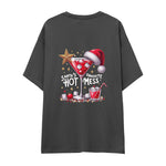 Hot Mess Oversize Tişört Antrasit Arka