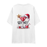 Hot Mess Oversize Tişört Beyaz Arka