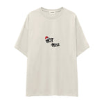 Hot Mess Oversize Tişört Ekru Ön