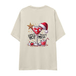 Hot Mess Oversize Tişört Ekru Arka