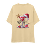 Hot Mess Oversize Tişört Krem Arka