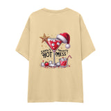 Hot Mess Oversize Tişört Krem Arka