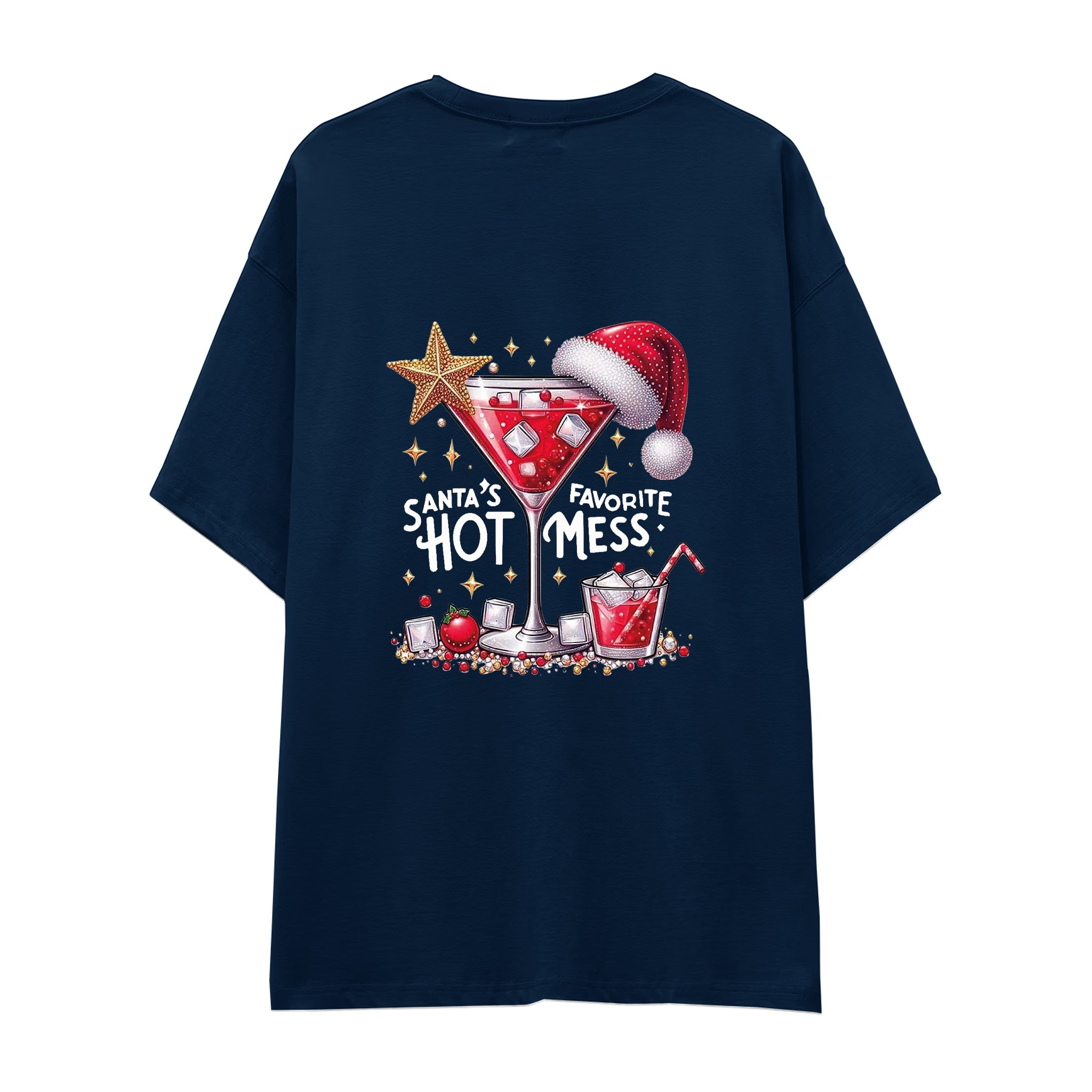 Hot Mess Oversize Tişört Lacivert Arka