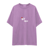 Hot Mess Oversize Tişört Lila Ön