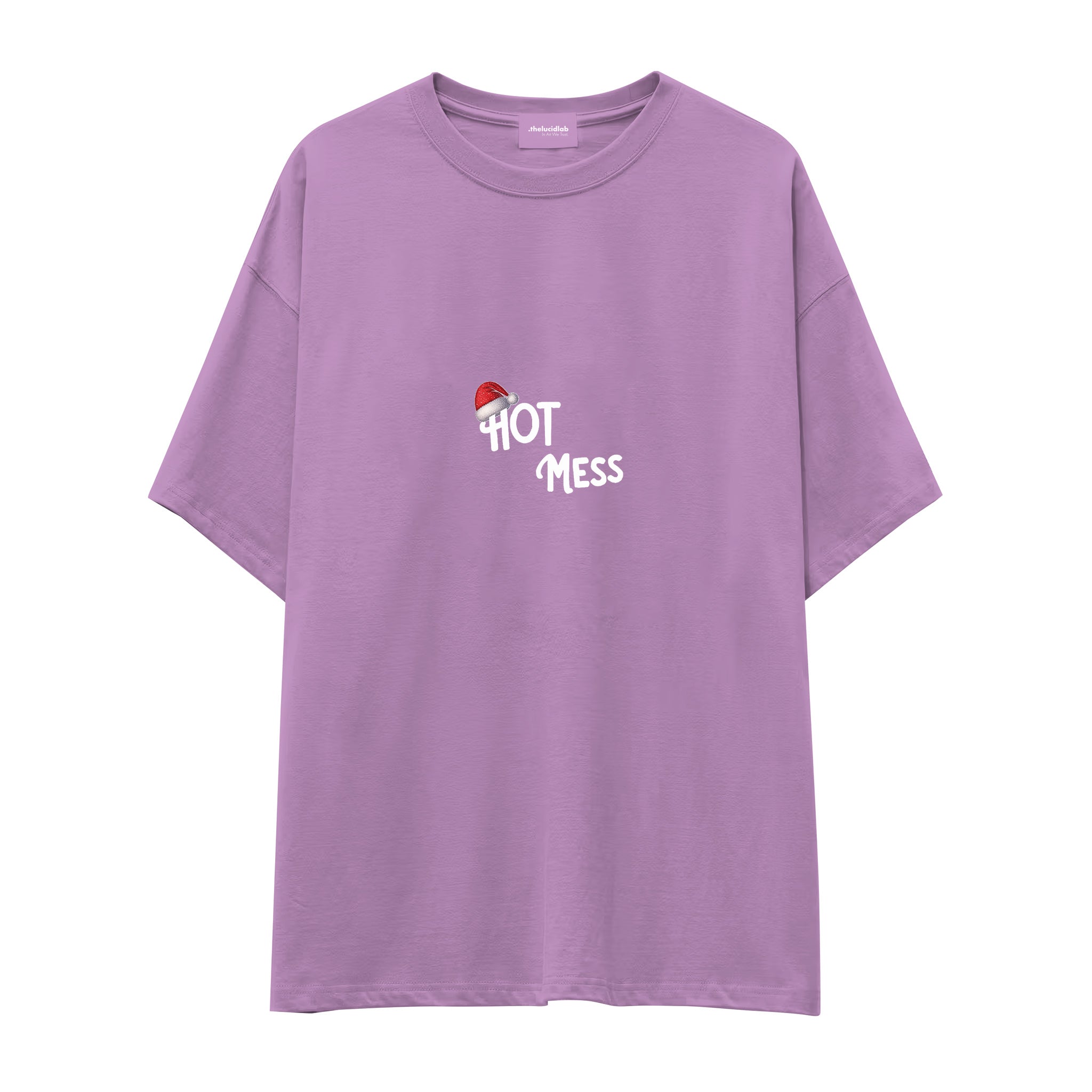 Hot Mess Oversize Tişört Lila Ön