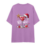 Hot Mess Oversize Tişört Lila Arka