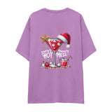 Hot Mess Oversize Tişört Lila Arka