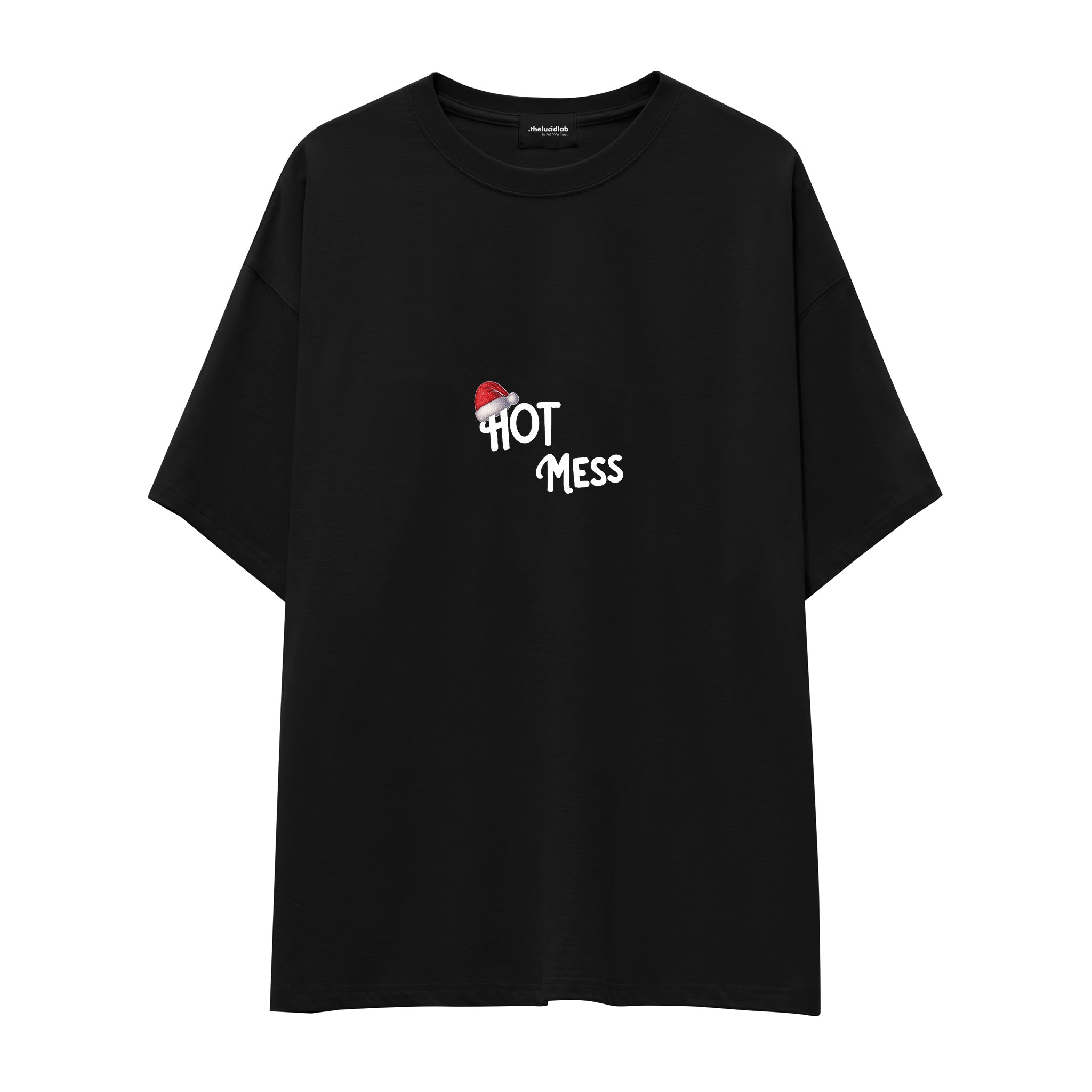 Hot Mess Oversize Tişört Siyah Ön