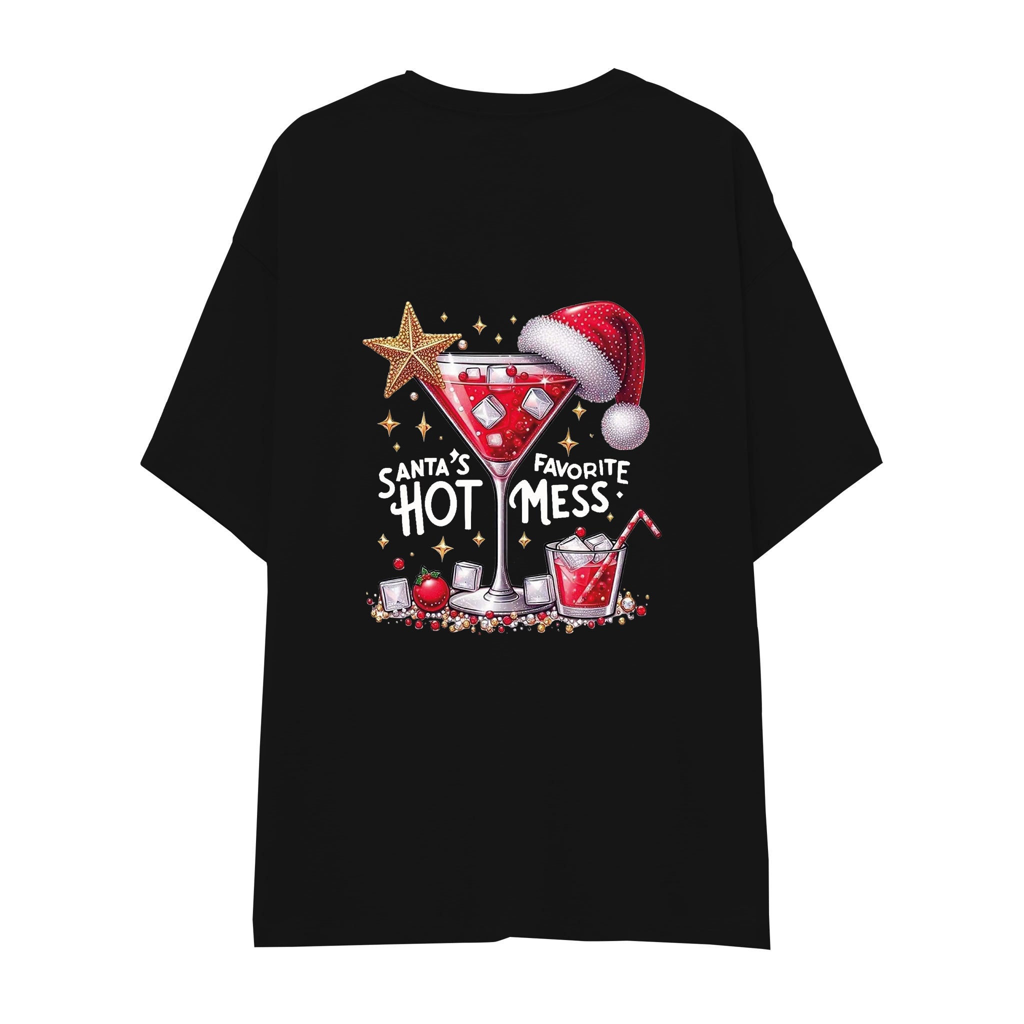 Hot Mess Oversize Tişört Siyah Arka