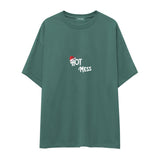 Hot Mess Oversize Tişört Yeşil Ön