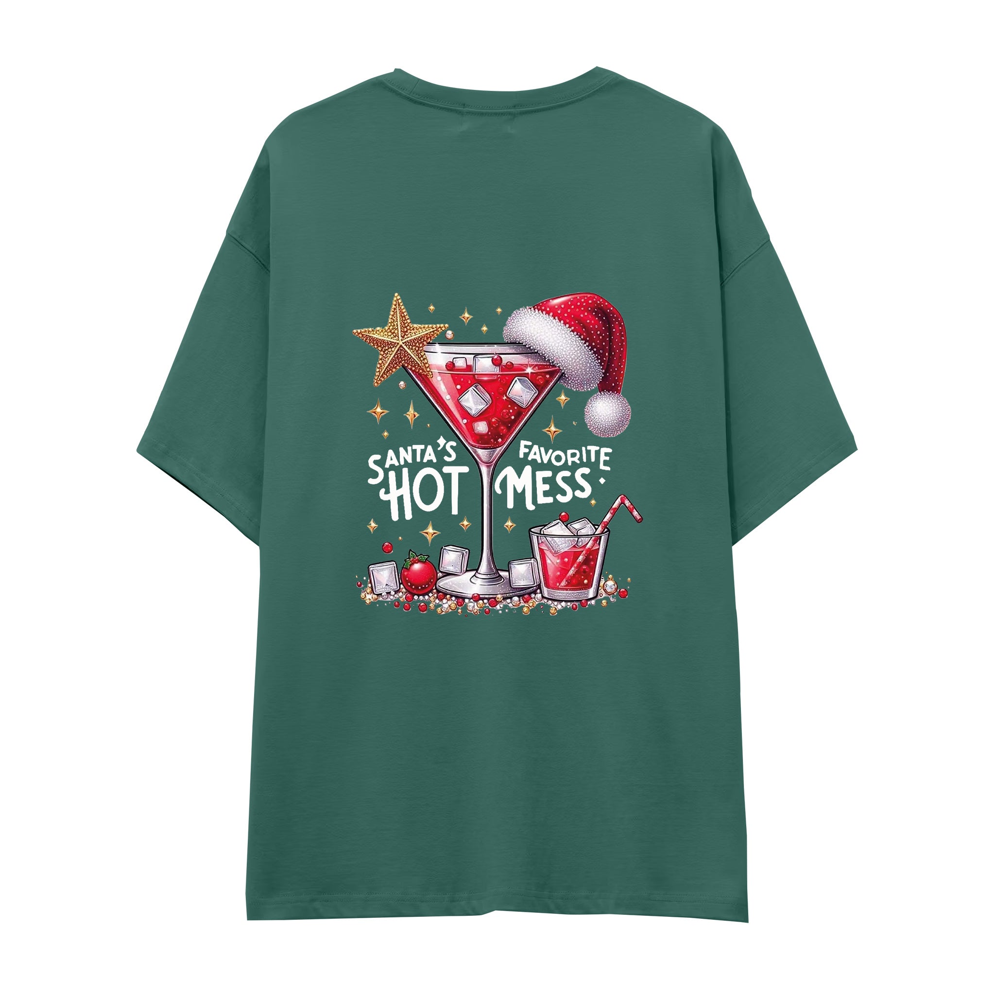 Hot Mess Oversize Tişört Yeşil Arka