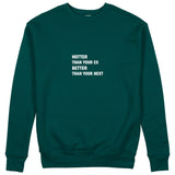 Hotter & Better Sweatshirt - Koyu Yeşil - ön görünüm