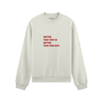 Hotter & Better Oversize Sweatshirt - Beyaz - ön görünüm