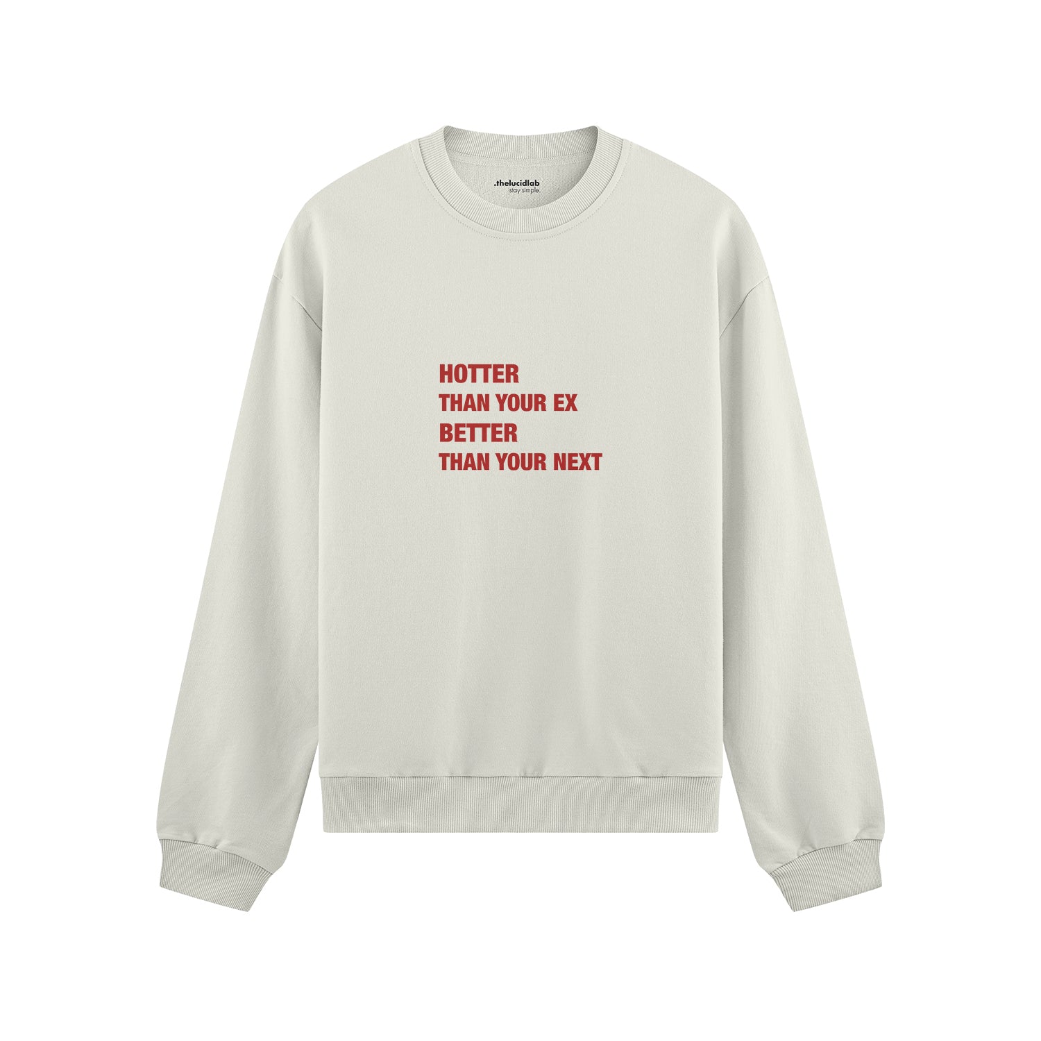 Hotter & Better Oversize Sweatshirt - Beyaz - ön görünüm