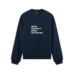 Hotter & Better Oversize Sweatshirt - Lacivert - ön görünüm