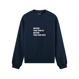 Hotter & Better Oversize Sweatshirt - Lacivert - ön görünüm