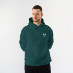 Imola Grand Prix Hoodie – Koyu Yeşil – model üzerinde ön görünüm