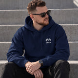 Imola Grand Prix Hoodie – Lacivert – model üzerinde ön görünüm