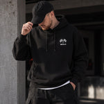 Imola Grand Prix Hoodie – Siyah – model üzerinde ön görünüm