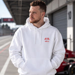 Imola Grand Prix Hoodie – Krem – model üzerinde ön görünüm