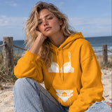 Noir Seduce Hoodie – Turuncu – model üzerinde ön görünüm