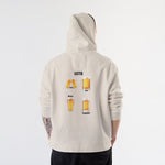 Lets Get Beers Tonight Hoodie – Krem – model üzerinde arka görünüm
