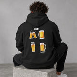 Lets Get Beers Tonight Hoodie – Siyah – model üzerinde arka görünüm
