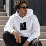 Michael Corleone Hoodie – Beyaz – model üzerinde ön görünüm