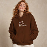 Buy Me Lingerie Oversize Hoodie – Kahverengi – model üzerinde ön görünüm