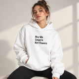 Buy Me Lingerie Oversize Hoodie – Beyaz – model üzerinde ön görünüm