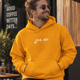 Moral Sex Hoodie – Turuncu – model üzerinde ön görünüm