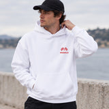 Monaco Grand Prix Hoodie – Beyaz – model üzerinde ön görünüm