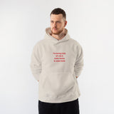 I’m Boring Baby Hoodie – Krem – model üzerinde ön görünüm