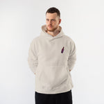 Pasta Sex Wine Hoodie – Krem – model üzerinde ön görünüm