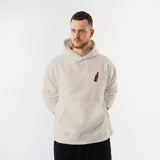 Pasta Sex Wine Hoodie – Krem – model üzerinde ön görünüm