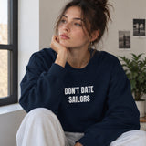 Sailor Oversize Sweatshirt – Lacivert – model üzerinde ön görünüm