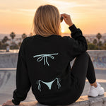 Blue Bikini Oversize Sweatshirt – Siyah – model üzerinde arka görünüm