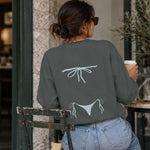 Blue Bikini Oversize Sweatshirt – Antrasit – model üzerinde arka görünüm